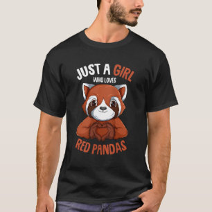 Camiseta Apenas Um Que Ama Pandas Vermelhas