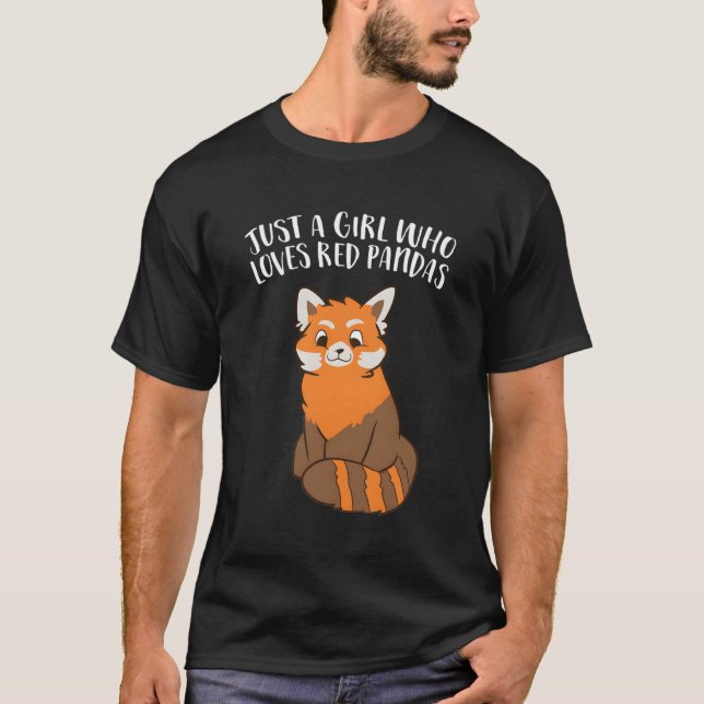 Camiseta Apenas Um Que Ama Pandas Vermelhas (Frente)