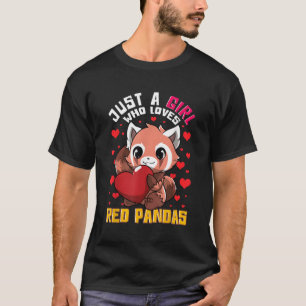 Camiseta Apenas Um Que Ama Pandas Vermelhas Panda