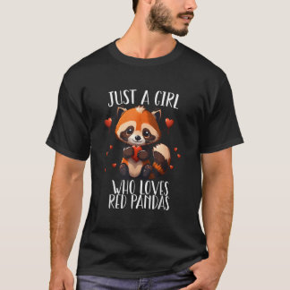 Camiseta Apenas Um Que Ama Pandas Vermelhos