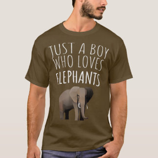 CAMISETA APENAS UM RAPAZ QUE ADORA ELEFANTES AMANTES DE ELE