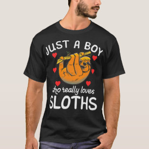 Camiseta Apenas um rapaz que realmente ama Sloth, preguiços