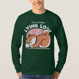 Camiseta Apenas um Shiba Mente Baixo: Design de Shiba Inu C