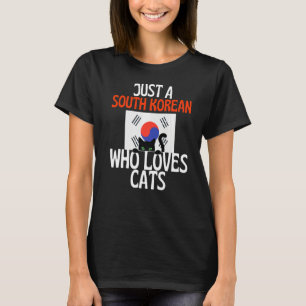 Camiseta Apenas Um Sul-Coreano Que Ama Gatos Para Todos Os 