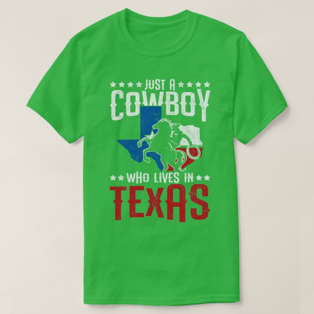 Camiseta Apenas Um Vaqueiro Que Mora No Texas (Frente do Design)