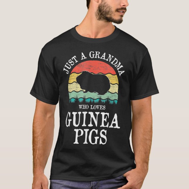 Camiseta Apenas Uma Avó Que Ama A Guiné Suínos _1 (Frente)
