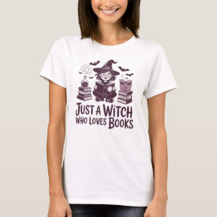 Camiseta Apenas uma Bruxa que Ama Livros Halloween