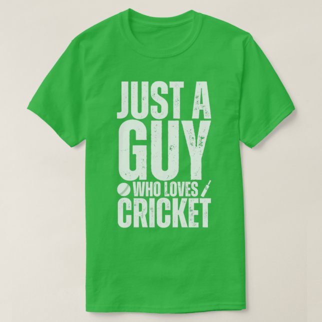 Camiseta Apenas Uma Cara Que Ama Cricket (Frente do Design)