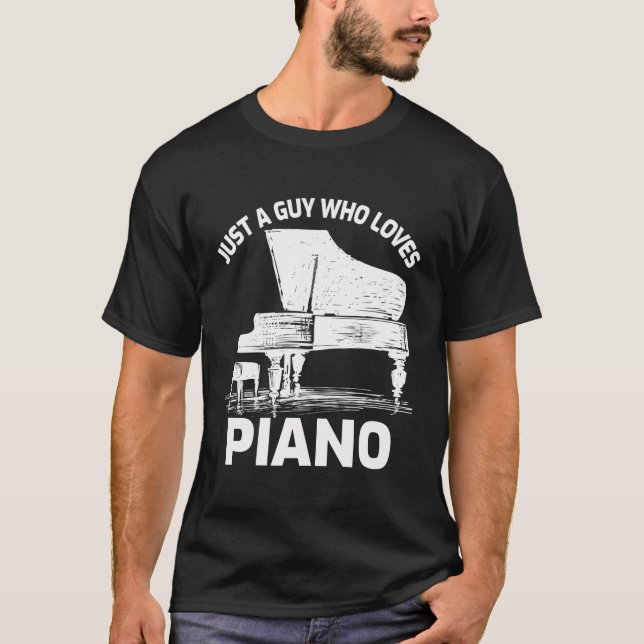 Camiseta Apenas Uma Cara Que Ama Piano (Frente)