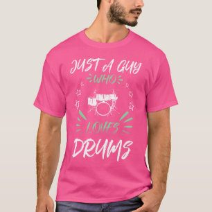 Camiseta Apenas Uma Cara Que Ama Tambores