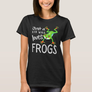 Camiseta Apenas Uma Criança Que Adora Sapos Bonitos E Simpl