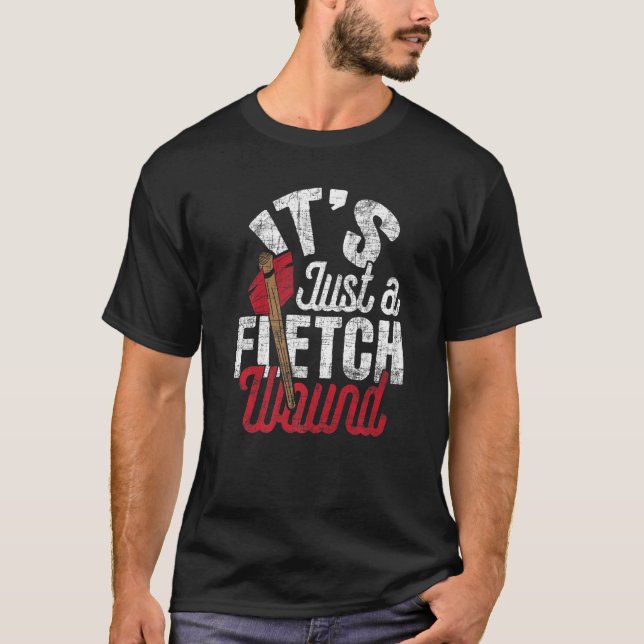 Camiseta Apenas Uma Flett Wound Archery Bowman Bowhunti (Frente)