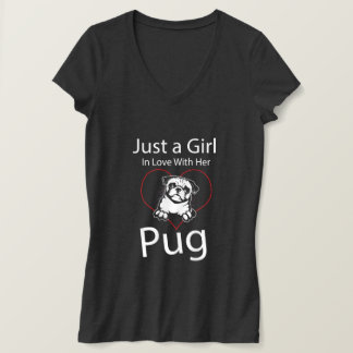 Camiseta Apenas Uma Garota Apaixonada Pelo Pug