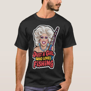 Camiseta Apenas Uma Garota Apaixonada Por Pesca - Presente