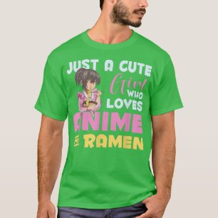 Camiseta Apenas Uma Garota Bonita Que Ama Anime E Amém O Ja