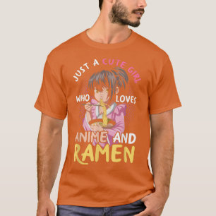 Camiseta Apenas Uma Garota Bonita Que Ama Anime E Arma Japã