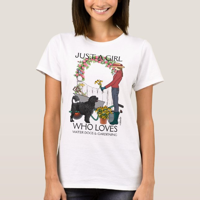 Camiseta Apenas Uma Garota - Cão Negro De Água De Leão (Frente)