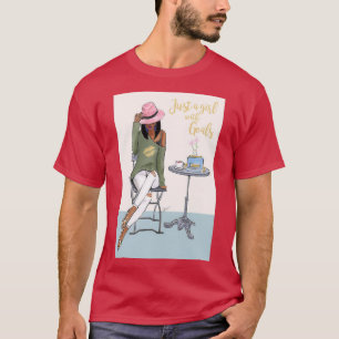 Camiseta Apenas Uma Garota Com Uma Pele Escura De Metas