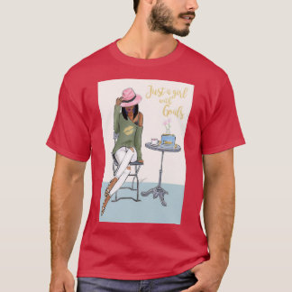 Camiseta Apenas Uma Garota Com Uma Pele Escura De Metas