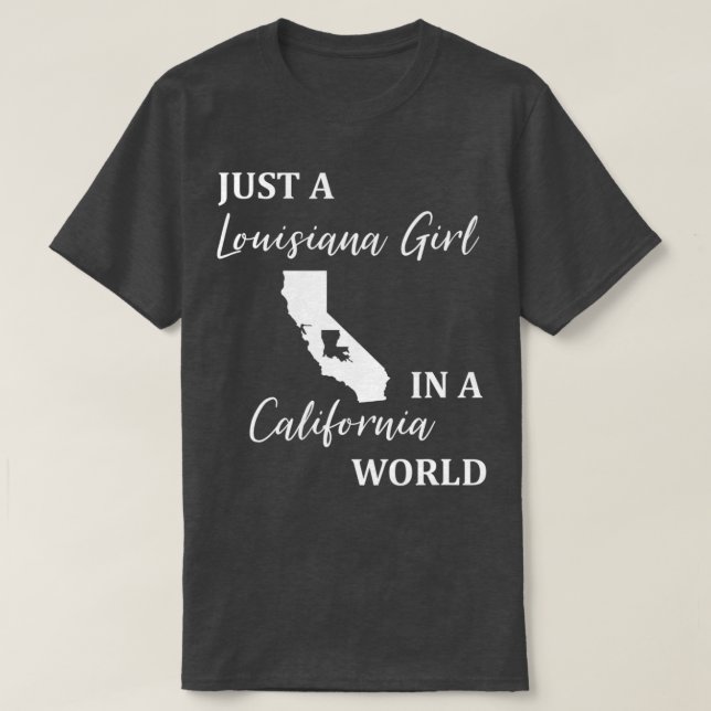 Camiseta Apenas uma garota da Louisiana morando no mundo da (Frente do Design)