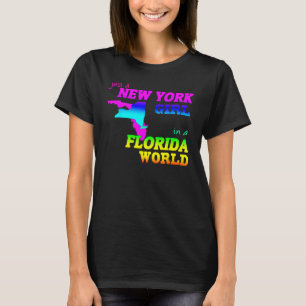 Camiseta apenas uma garota de nova iorque no mundo da Flori