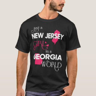 Camiseta Apenas uma garota de Nova Jersey em um mundo da Ge