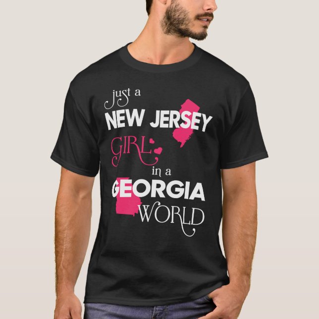 Camiseta Apenas uma garota de Nova Jersey em um mundo da Ge (Frente)