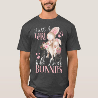 Camiseta APENAS UMA GAROTA QUE ADORA BUNNIES Bunny Rabbit M