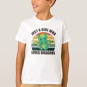 Camiseta Apenas Uma Garota Que Adora Dragões Dragões Fant