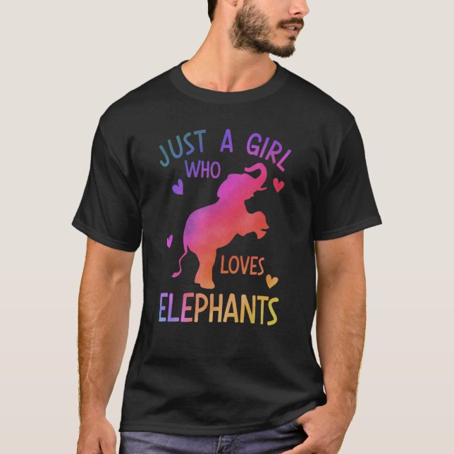 CAMISETA APENAS UMA GAROTA QUE ADORA ELEFANTE A GRAFIA DO E (Frente)