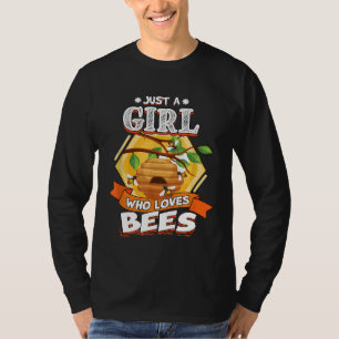 Camiseta Apenas Uma Garota Que Ama Abelhas Abelha Apicultor