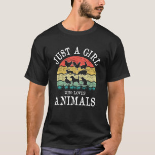 Camiseta Apenas Uma Garota Que Ama Animais