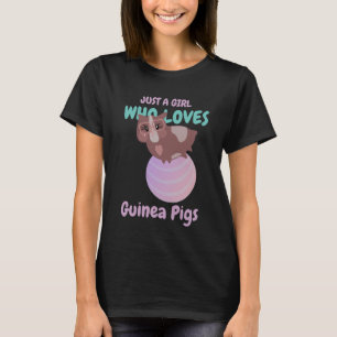 Camiseta Apenas uma garota que ama animais de porco guineen
