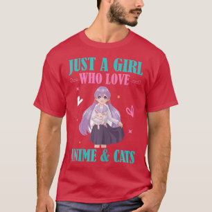 Camiseta Apenas uma garota que ama anime e gata o Gatinho K