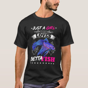 Camiseta Apenas Uma Garota Que Ama Aquário de Peixes Betta