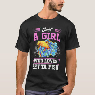 Camiseta Apenas Uma Garota Que Ama Aquário de Peixes Betta