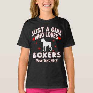 Camiseta Apenas Uma Garota Que Ama Boxers Personalizado
