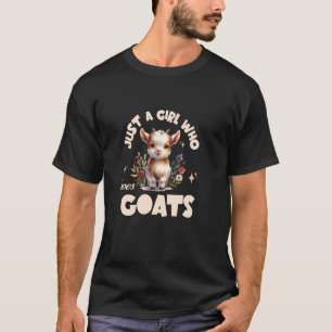 Camiseta Apenas uma garota que ama cabras fofa engraçada ca