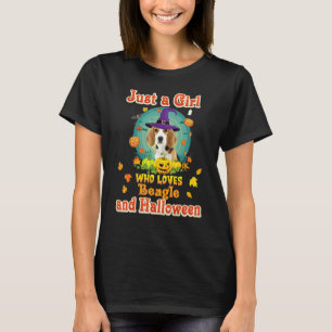 Camiseta Apenas Uma Garota Que Ama Cachorro Beagle E Hallow