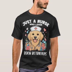 Camiseta Apenas uma garota que ama cães Golden Retrievers A