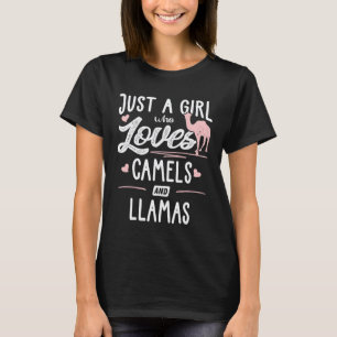 Camiseta Apenas Uma Garota Que Ama Camelos E Lhamas Mulher