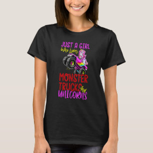 Camiseta Apenas Uma Garota Que Ama Caminhões Monstros E Uni