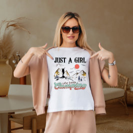 Camiseta Apenas uma garota que ama camping