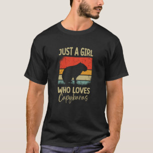 Camiseta Apenas Uma Garota Que Ama Capivaras Roedor Animal 