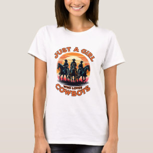 Camiseta Apenas uma garota que ama caubóis
