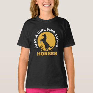 Camiseta apenas uma garota que ama cavalos