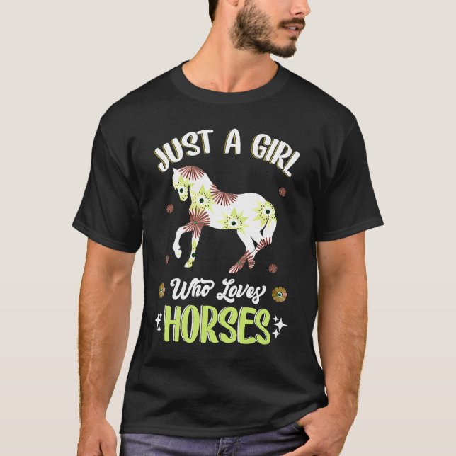Camiseta Apenas uma garota que ama cavalos (Frente)