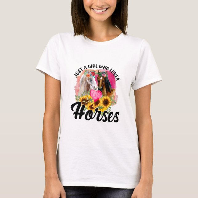 Camiseta Apenas Uma Garota Que Ama Cavalos (Frente)
