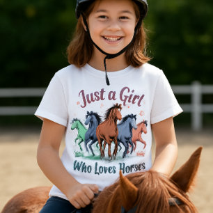 Camiseta Apenas uma garota que ama cavalos