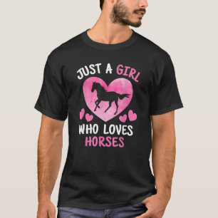 Camiseta Apenas Uma Garota Que Ama Cavalos Cavalo Montar a